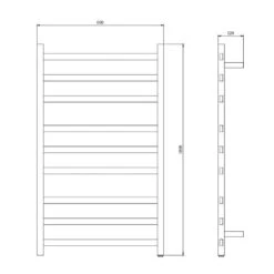 1000x600x120mm Square Matte Black Electric Heated Towel Rack 9 Bars 7 1000x600x120mm Square Matte Black Electric Heated Towel Rack 9 Bars -HERA BATHWARE 1000x600x120mm square matte black electric heated towel rack 9 barsmatte blackheated towel railaquaperla 825527