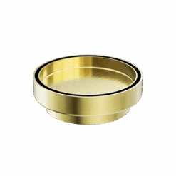 130MM ROUND TILE INSERT FLOOR WASTE 100MM OUTLET | Nero -HERA BATHWARE 130mm round tile insert floor waste 100mm outlet nerobrushed goldshower wastenero tapware 428108