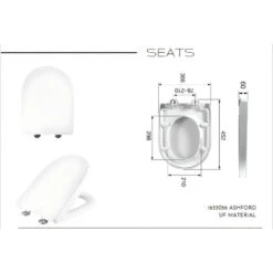 Franz Ashford White Toilet Seat Only Soft Close |Cob&Pen -HERA BATHWARE 1633056 5