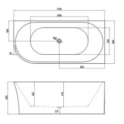 Versa Corner Back To Wall Bathtub 1500/1700mm | Cob&Pen 28 Versa Corner Back To Wall Bathtub 1500/1700mm | Cob&Pen -HERA BATHWARE 1641382 7