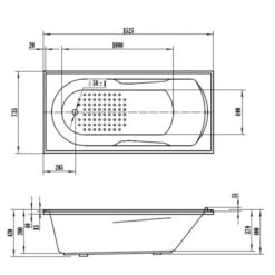 Franz Baskin Acrylic Inset Bath | Cob&Pen 7 Franz Baskin Acrylic Inset Bath | Cob&Pen -HERA BATHWARE 1641383 3