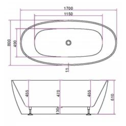 Atlantis Freestanding Thin Edge Bath | Cob&Pen -HERA BATHWARE 1646950 5