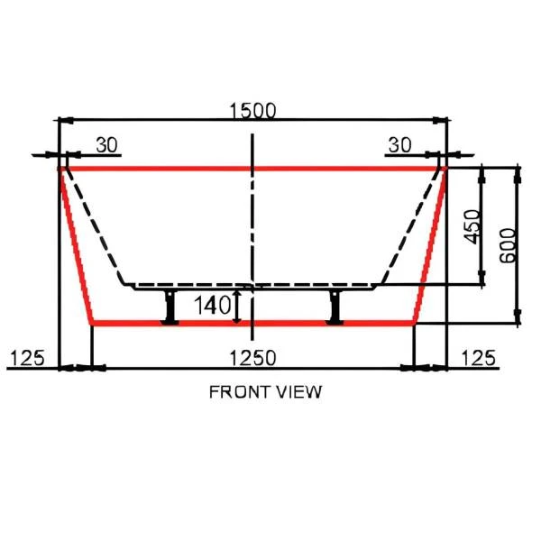 Halo MK2 Back To Wall Bathtub 1500/1700mm | Cob&Pen 10 Halo MK2 Back To Wall Bathtub 1500/1700mm | Cob&Pen - Image 10