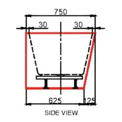Halo MK2 Back To Wall Bathtub 1500/1700mm | Cob&Pen 19 Halo MK2 Back To Wall Bathtub 1500/1700mm | Cob&Pen -HERA BATHWARE 1654393 8