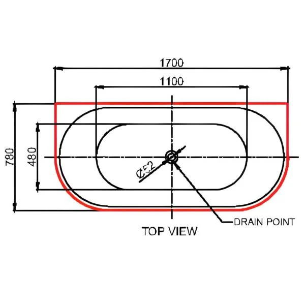 Halo MK2 Back To Wall Bathtub 1500/1700mm | Cob&Pen 8 Halo MK2 Back To Wall Bathtub 1500/1700mm | Cob&Pen - Image 8
