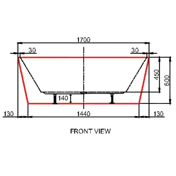 Halo MK2 Back To Wall Bathtub 1500/1700mm | Cob&Pen 7 Halo MK2 Back To Wall Bathtub 1500/1700mm | Cob&Pen - Image 7