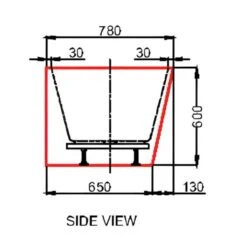 Halo MK2 Back To Wall Bathtub 1500/1700mm | Cob&Pen 16 Halo MK2 Back To Wall Bathtub 1500/1700mm | Cob&Pen -HERA BATHWARE 1654394 8