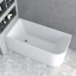 Essence Symmetry Corner Back To Wall Bathtub 1500/1700mm | Cob&Pen