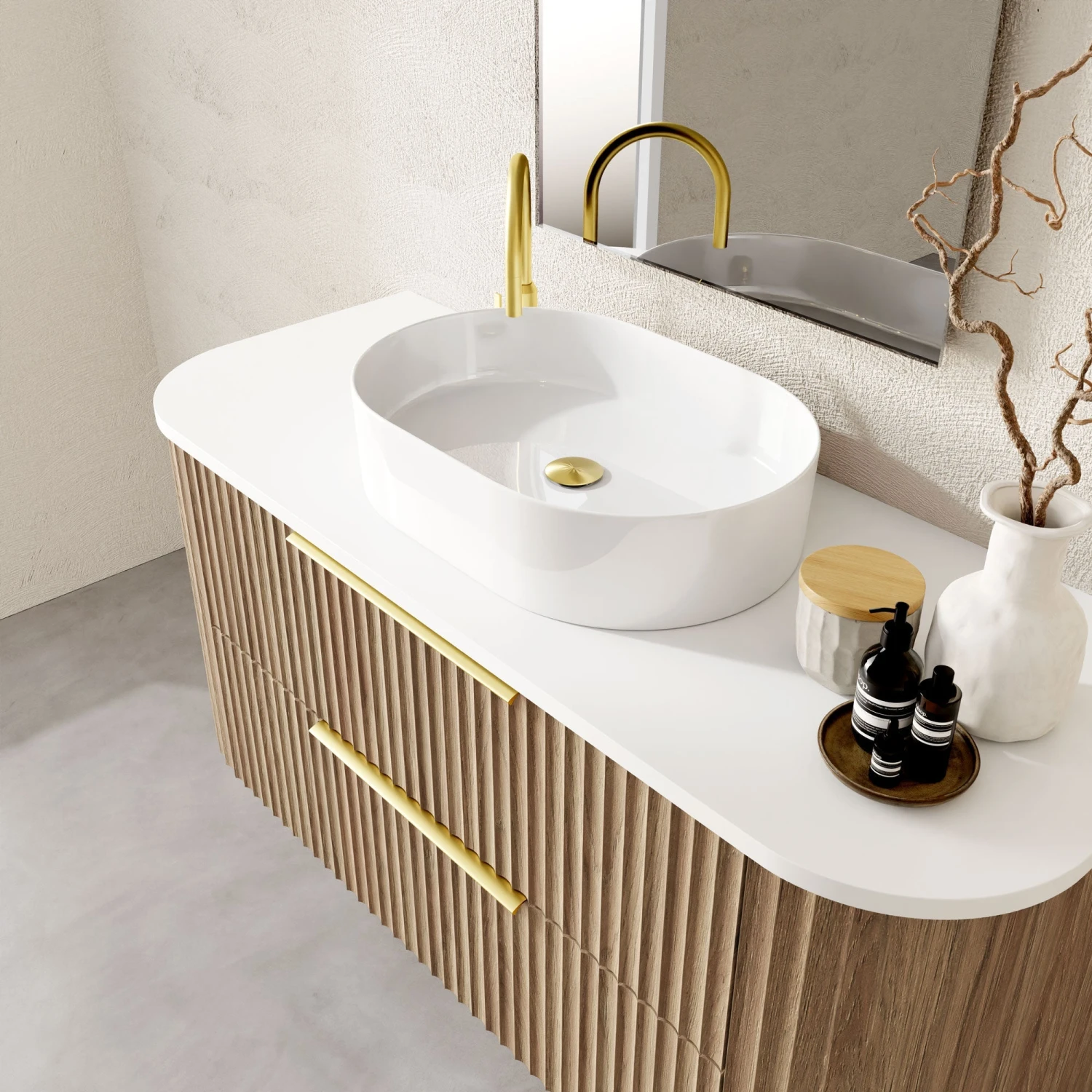 2 Drawers | The Shore Bathroom Wall Hung Vanity 750/900/1200/1500/1800mm 2 2 Drawers | The Shore Bathroom Wall Hung Vanity 750/900/1200/1500/1800mm - Image 2