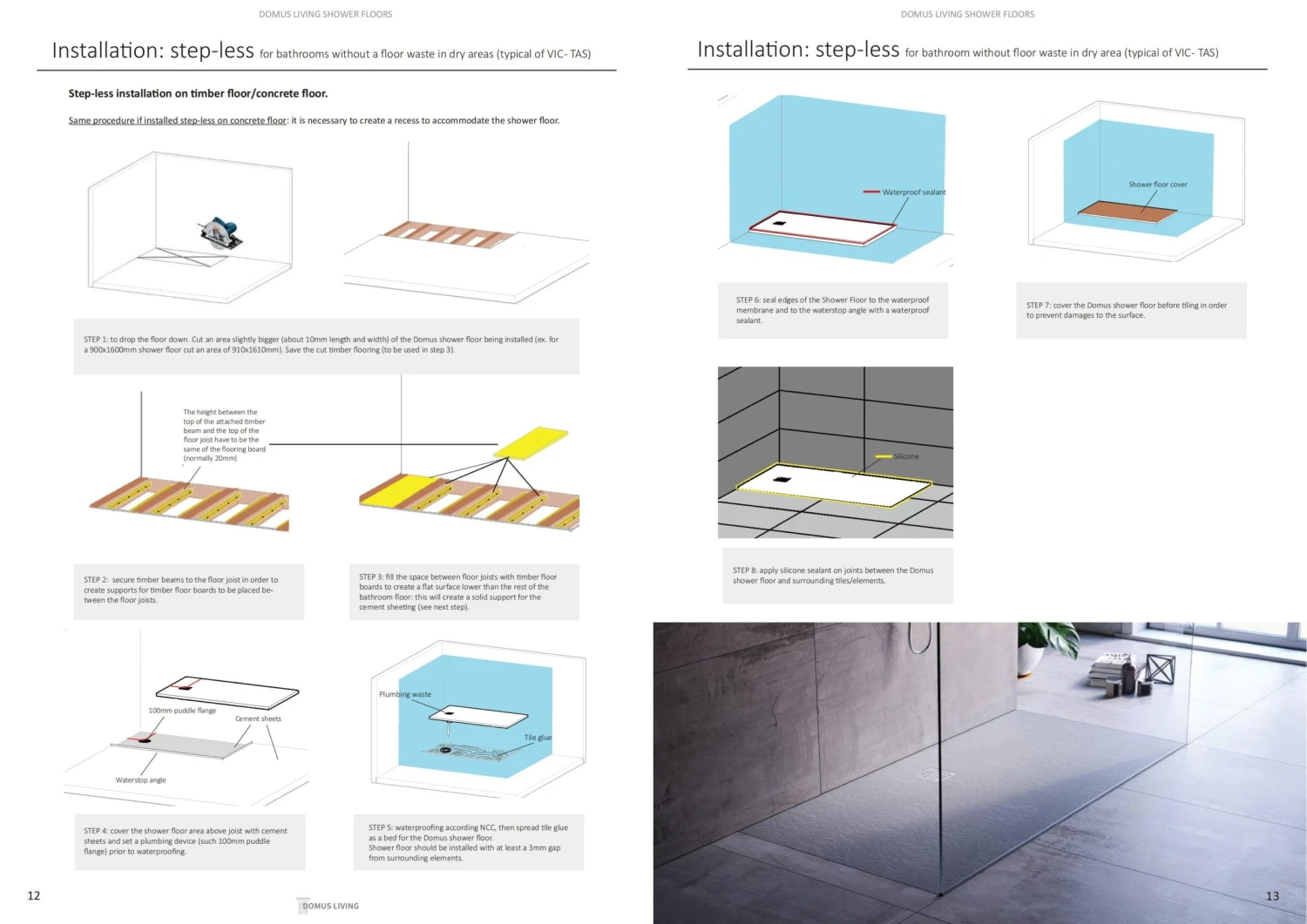 Cemento Shower Base Concrete Finish (Made In Italy) | Domus Living - Image 10