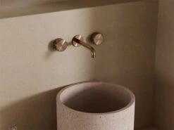 Serenity Wall Basin Set 220mm Spout -HERA BATHWARE 24D046BZ lifestyle image 2 600x450 1