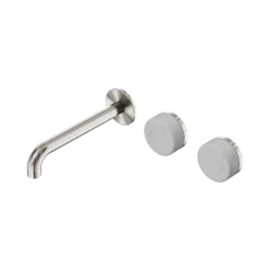 Serenity Wall Basin Set 185mm Offset Spout -HERA BATHWARE 24D059BN image 1