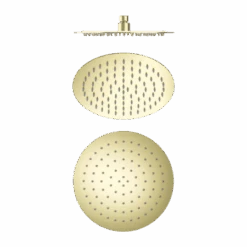 250mm Round Stainless Steel Shower Head -HERA BATHWARE 250mm round stainless steel shower headbrushed goldshower headnero tapware 672078