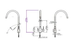 3 Way Pure Drinking Water Hot & Cold Swivel Spout Kitchen Mixer 13 3 Way Pure Drinking Water Hot & Cold Swivel Spout Kitchen Mixer -HERA BATHWARE 3 way pure drinking water hot cold swivel spout kitchen mixerchromekitchen mixeraquaperla 253923