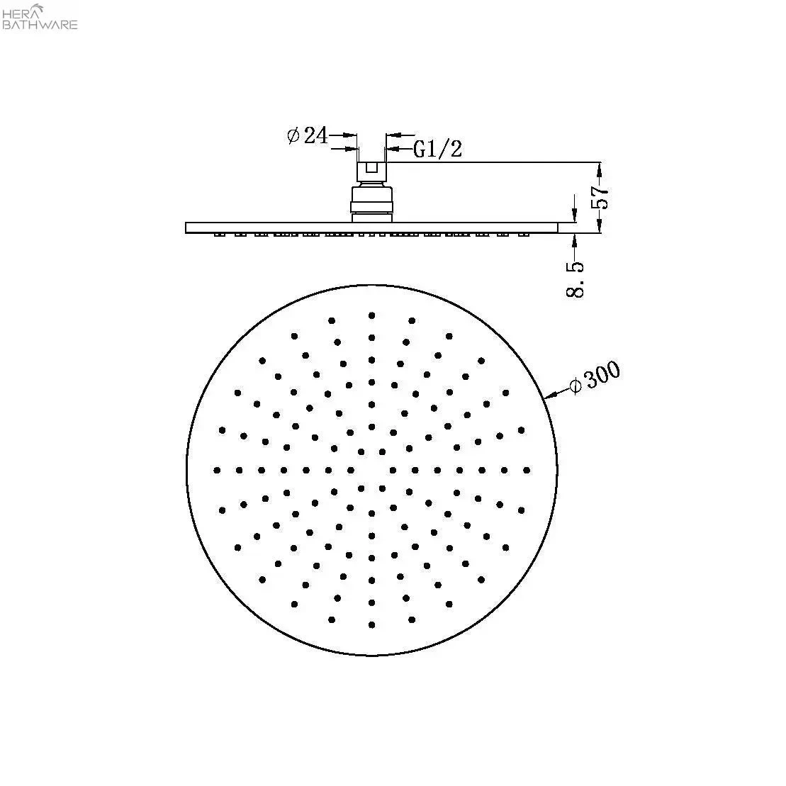 300MM Round Shower Head 14 300MM Round Shower Head - Image 14