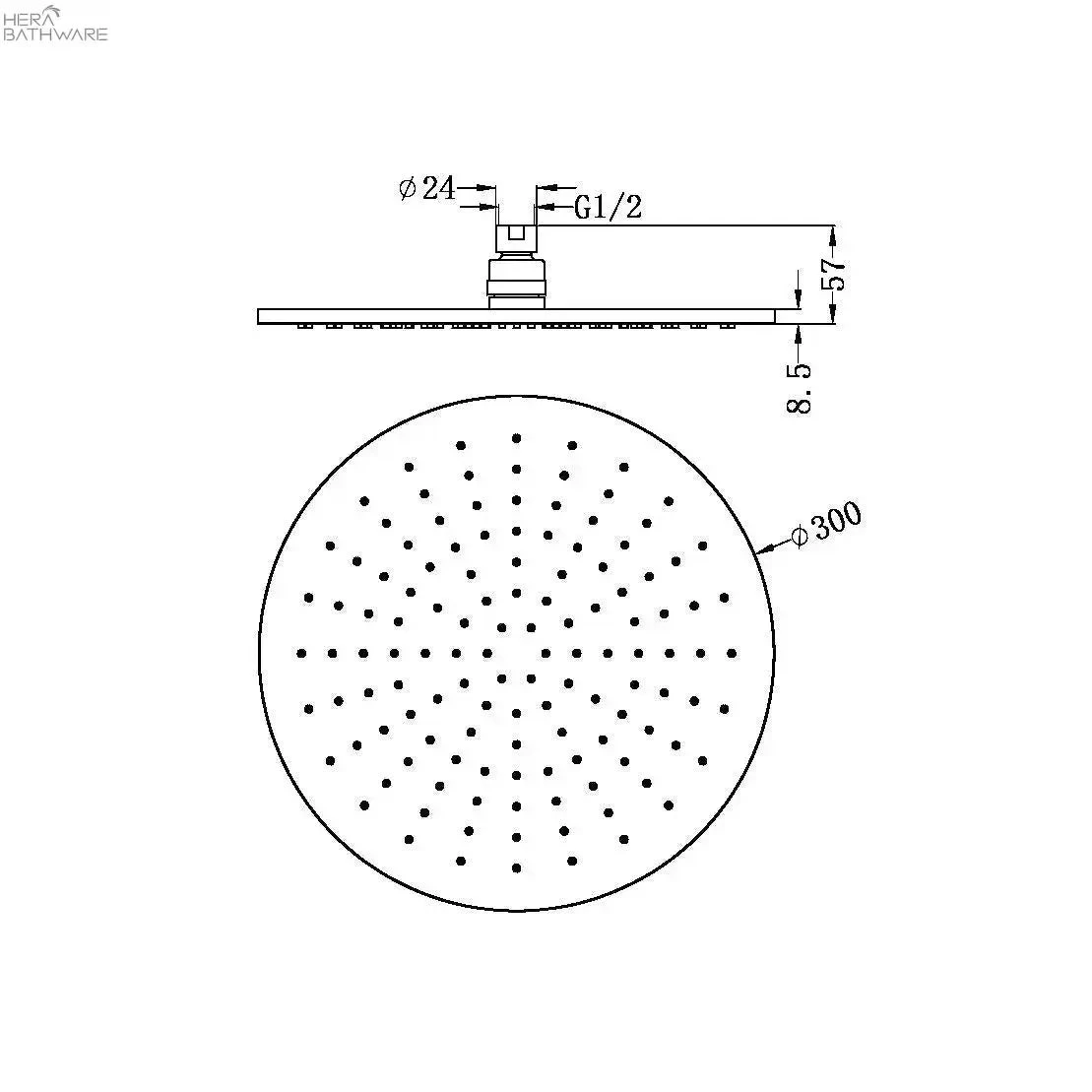 300MM Round Shower Head 17 300MM Round Shower Head - Image 17