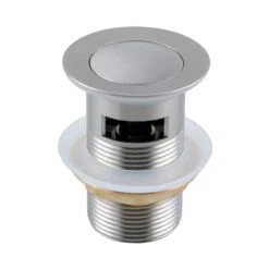 32/40mm Brass Basin Pop Up Waste With/without Overflow -HERA BATHWARE 3240mm brass basin pop up waste withwithout overflowwith overflowbrushed nickelaquaperla 650840