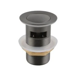 32/40mm Brass Basin Pop Up Waste With/without Overflow -HERA BATHWARE 3240mm brass basin pop up waste withwithout overflowwith overflowgun metalaquaperla 197347