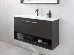 360mm Depth | Karlie Vanity Collection 600mm-1500mm Cabinet Only -HERA BATHWARE 360mm depth karlie vanity collection 600mm 1500mm cabinet onlycenter bowl1000mmcompact vanitytimberline 528212