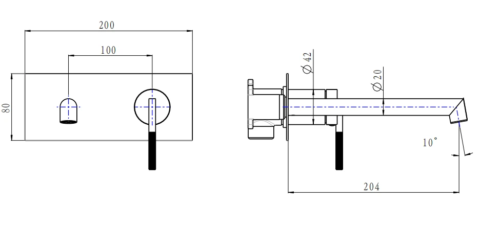 Caddence Wall Basin Mixer 4 Caddence Wall Basin Mixer - Image 4