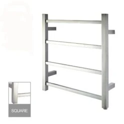 520x500x120mm Square Chrome Electric Heated Towel Rack 4 Bars