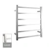 674x620x120mm Square Chrome Electric Heated Towel Rack 6 Bars