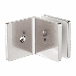 90 DEGREE GLASS TO WALL BRACKET 10MM GLASS -HERA BATHWARE 90 degree glass to wall bracket 10mm glassbrushed nickelwall bracketnero tapware 817541