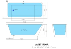 Avis Left/Right Corner Bathtub | Ceto 12 Avis Left/Right Corner Bathtub | Ceto -HERA BATHWARE ACBT1700 Right 1