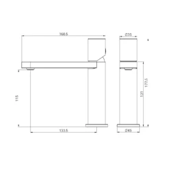 Pure SS316L Basin Mixer -HERA BATHWARE NR172201