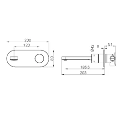 Pure SS316L Wall Basin / Bath Mixer -HERA BATHWARE NR172210a