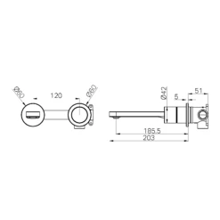 Pure SS316L Wall Basin / Bath Mixer Seperate Back Plate -HERA BATHWARE NR172210b 9dcd6453 e877 4a1b a02e 12d8fb3a4838