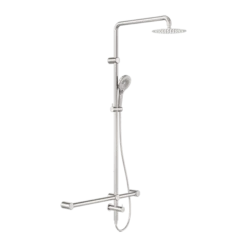 Mecca Care 32mm T-Bar Grab Rail 1100x750mm Twin Shower Set -HERA BATHWARE NRCS008BN image 1 2