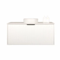 Alia Matte White Fluted Vanity Cabinet Only | Fifth Avenue -HERA BATHWARE alia matte white fluted vanity cabinet only fifth avenue1200mmvanitiesfifth ave 783361