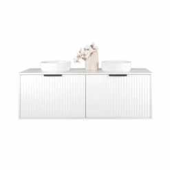 Alia Matte White Fluted Vanity Cabinet Only | Fifth Avenue -HERA BATHWARE alia matte white fluted vanity cabinet only fifth avenue1500mmvanitiesfifth ave 649340
