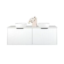 Alia Matte White Fluted Vanity Cabinet Only | Fifth Avenue -HERA BATHWARE alia matte white fluted vanity cabinet only fifth avenue600mmvanitiesfifth ave 316048