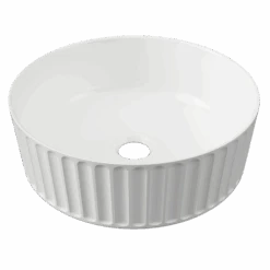 Allure Flute Basin 365mm -HERA BATHWARE allure flute basin 365mmgloss whitebasintimberline 205588