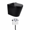 Alzano Matte Black In Wall Toilet With R&T Cistern