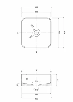 Amaroo Square Mini 5 Amaroo Square Mini -HERA BATHWARE amaroo square minimatte whiteeight quarter 703802