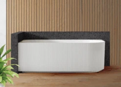 Anika Corner Back To Wall Fluted Bathtub 1500/1700mm