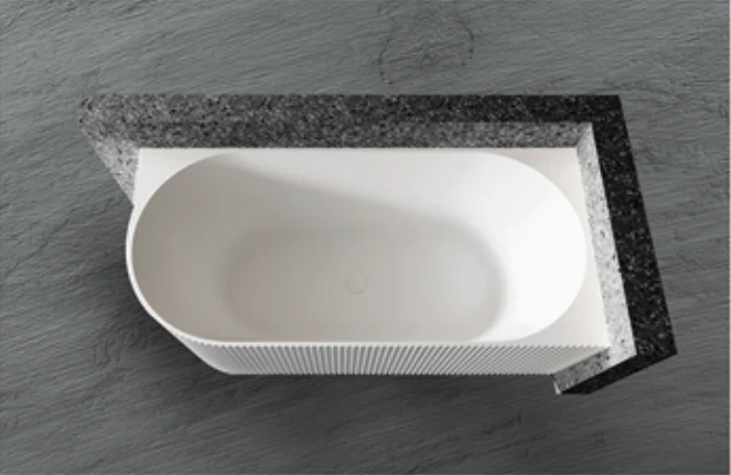 Anika Corner Back To Wall Fluted Bathtub 1500/1700mm 4 Anika Corner Back To Wall Fluted Bathtub 1500/1700mm - Image 4