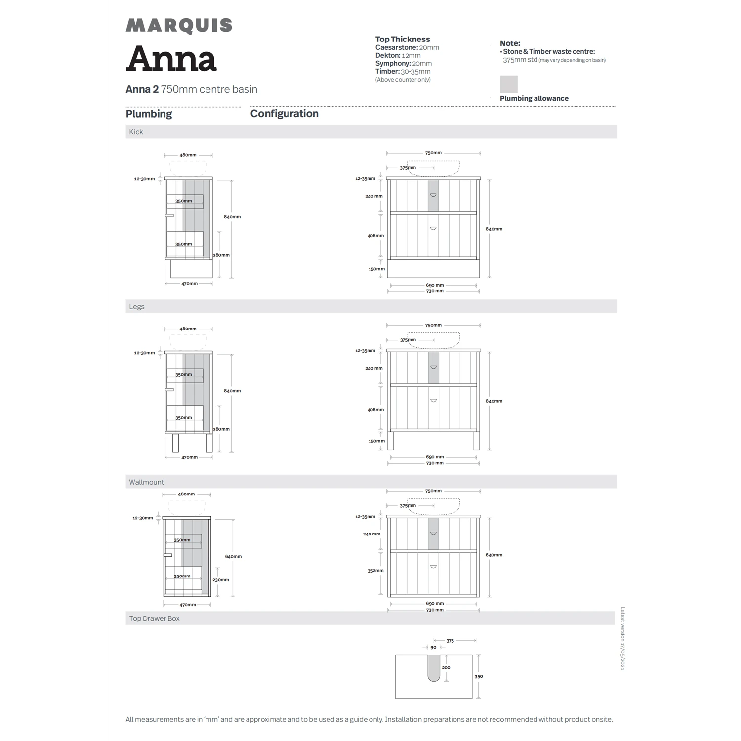 Anna Freestanding Vanity 750mm 3 Anna Freestanding Vanity 750mm - Image 3