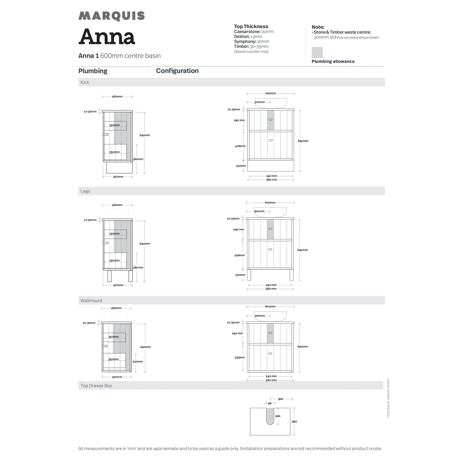 Anna Wall Hung Vanity 600mm 3 Anna Wall Hung Vanity 600mm - Image 3