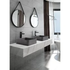 Aosta - Square Concrete Above Counter -HERA BATHWARE aosta square concrete above counterwhite sandstone swabove counter basinbnk 656152