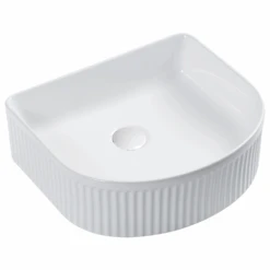 Archie Above Counter Grooved Basin -HERA BATHWARE archie above counter grooved basingloss whiteabove counter basinbest bm 898768