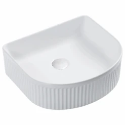 Archie Above Counter Grooved Basin -HERA BATHWARE archie above counter grooved basinmatte whiteabove counter basinbest bm 575709