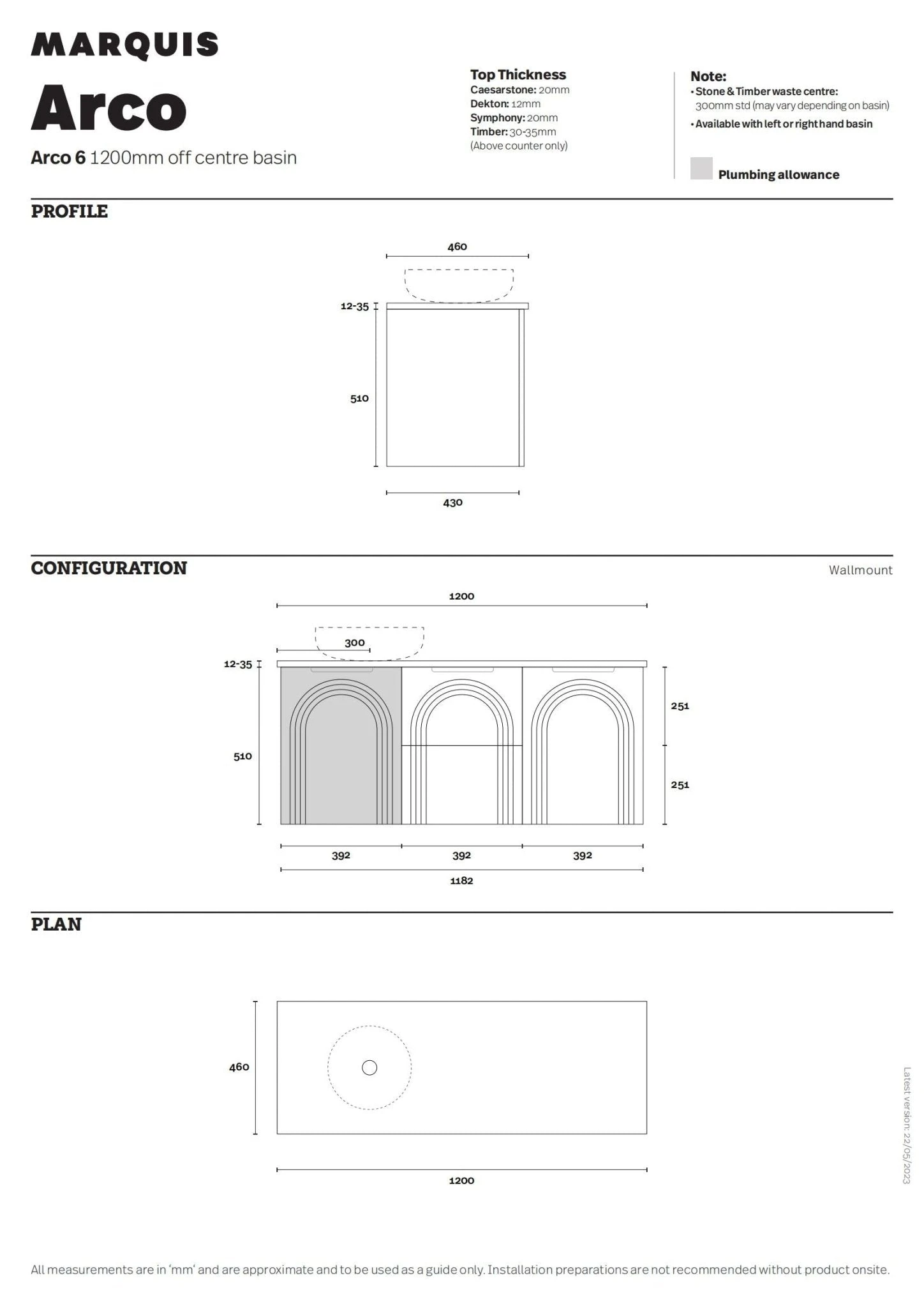 Arco 1200mm Bathroom Wall Hung Vanity 4 Arco 1200mm Bathroom Wall Hung Vanity - Image 4