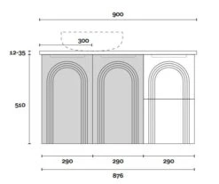 Arco 900mm Bathroom Wall Hung Vanity -HERA BATHWARE arco 900mm bathroom wall hung vanitysymphony topleft hand bowlvanitiesmarquis 914357