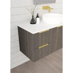 Arco 900mm Bathroom Wall Hung Vanity -HERA BATHWARE arco 900mm bathroom wall hung vanitysymphony topleft hand bowlvanitiesmarquis 949998