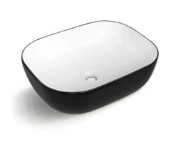 ARTIS O'96 Oval Ultra Slim Above Counter Basin 8 ARTIS O'96 Oval Ultra Slim Above Counter Basin -HERA BATHWARE artis o96 oval ultra slim above counter basinmatte white blackbasininspire bathware 144823
