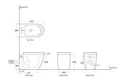 HERA BATHWARE -HERA BATHWARE ascoli rimless inwall toilet floor panbnk 795408